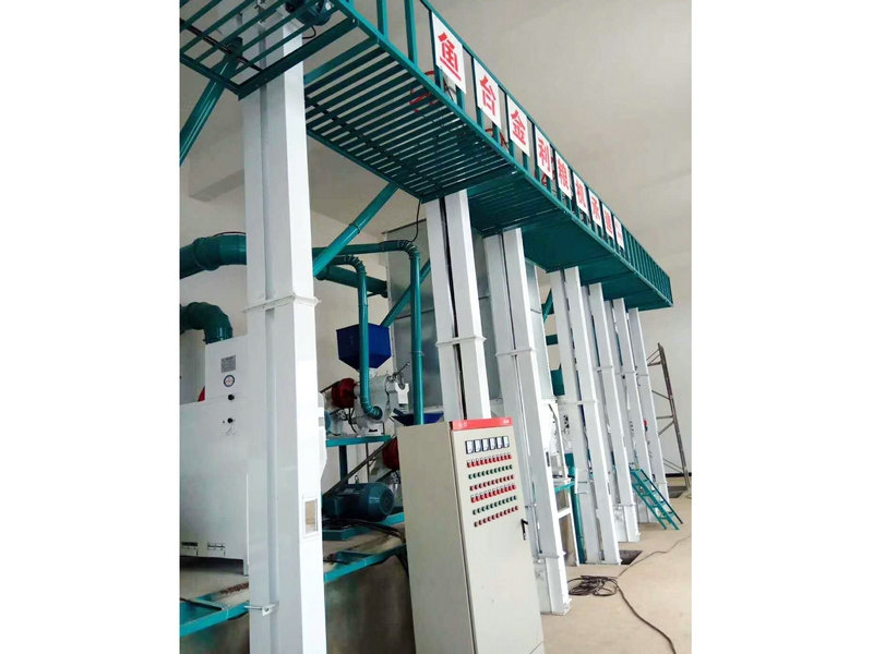 甘肅慶陽20噸小米成套加工設(shè)備安裝完畢